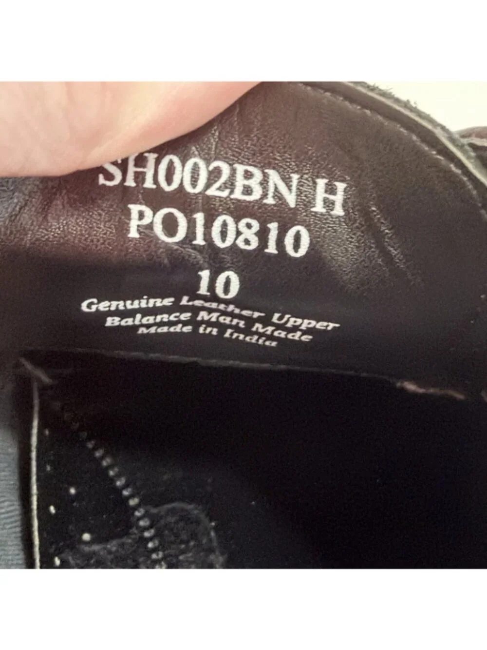 The Black Tux Mens Black Derby Leather Shoes Size 10